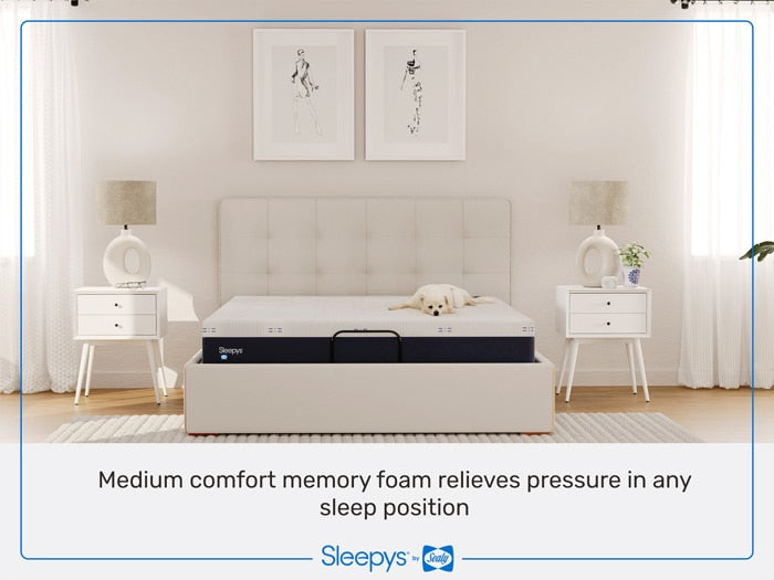 Sleepy's By Sealy Memory Foam Medium Mattress 10-Inch Gel Cooling
